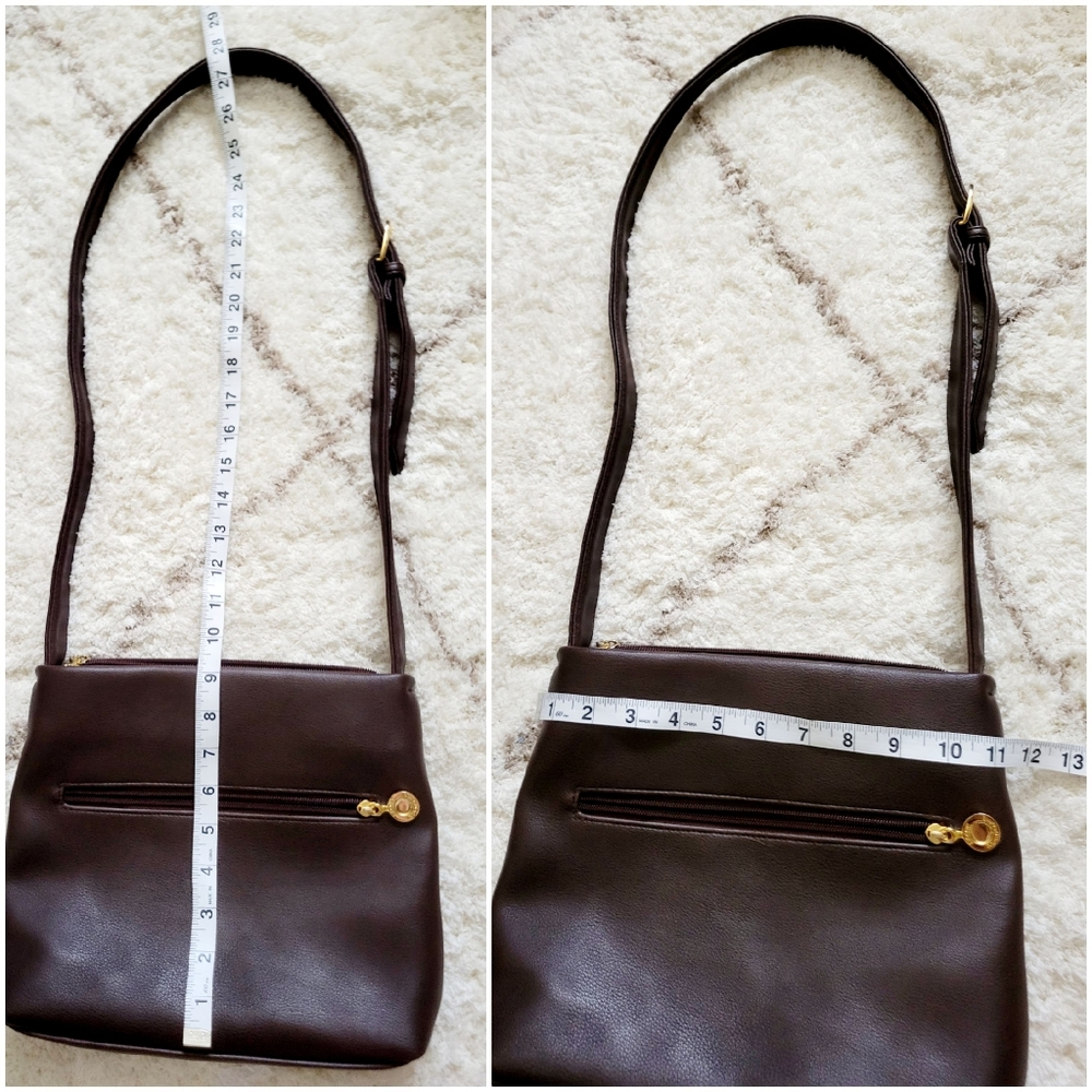 Vintage Stone Mountain Brown Crossbody Bag, crafted from genuine soft leather. - Picture 16 of 16